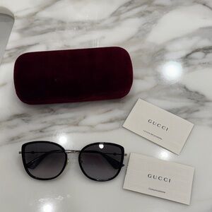 Gucci Black Cat-Eye Sunglasses